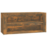 Rack de chaussures Vidaxl 100x35x45 cm en bois de bois de bois fumé coloré