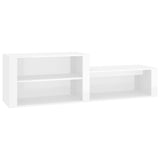 Armoire à chaussures Vidaxl 150x35x45 cm en bois de bois haute brillant blanc