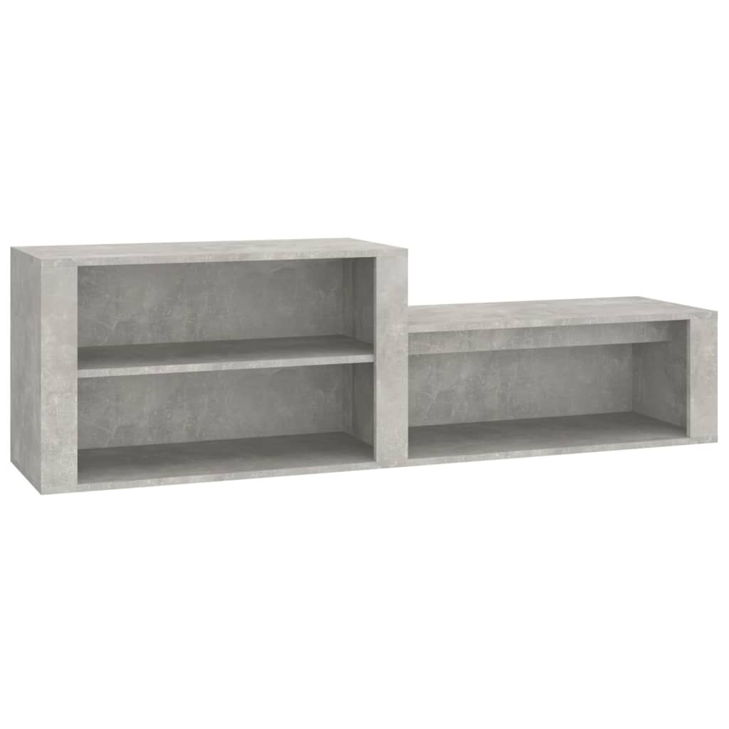 Vidaxl schoenenkast 150x35x45 cm bewerkt hout betongrijs