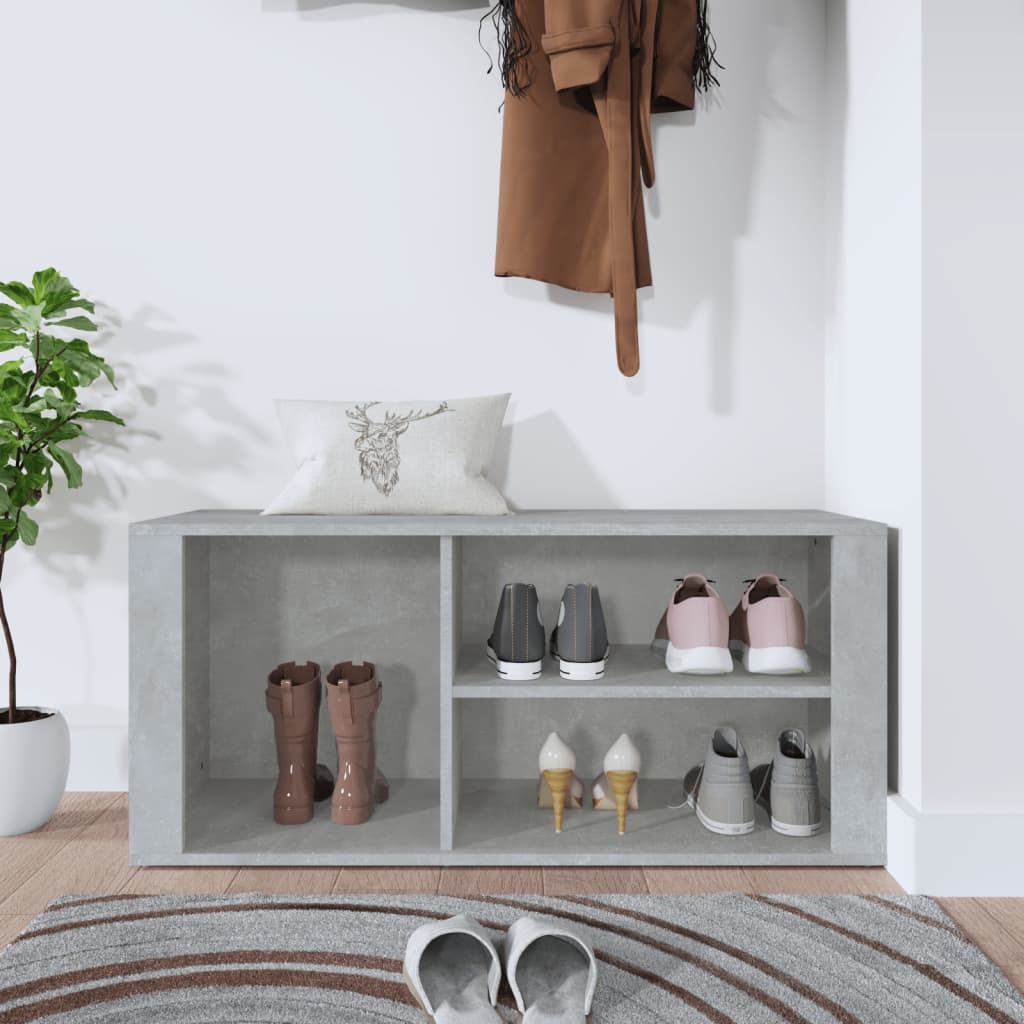 Vidaxx meuble à chaussures 100x35x45 cm bois d'ingénierie gris béton