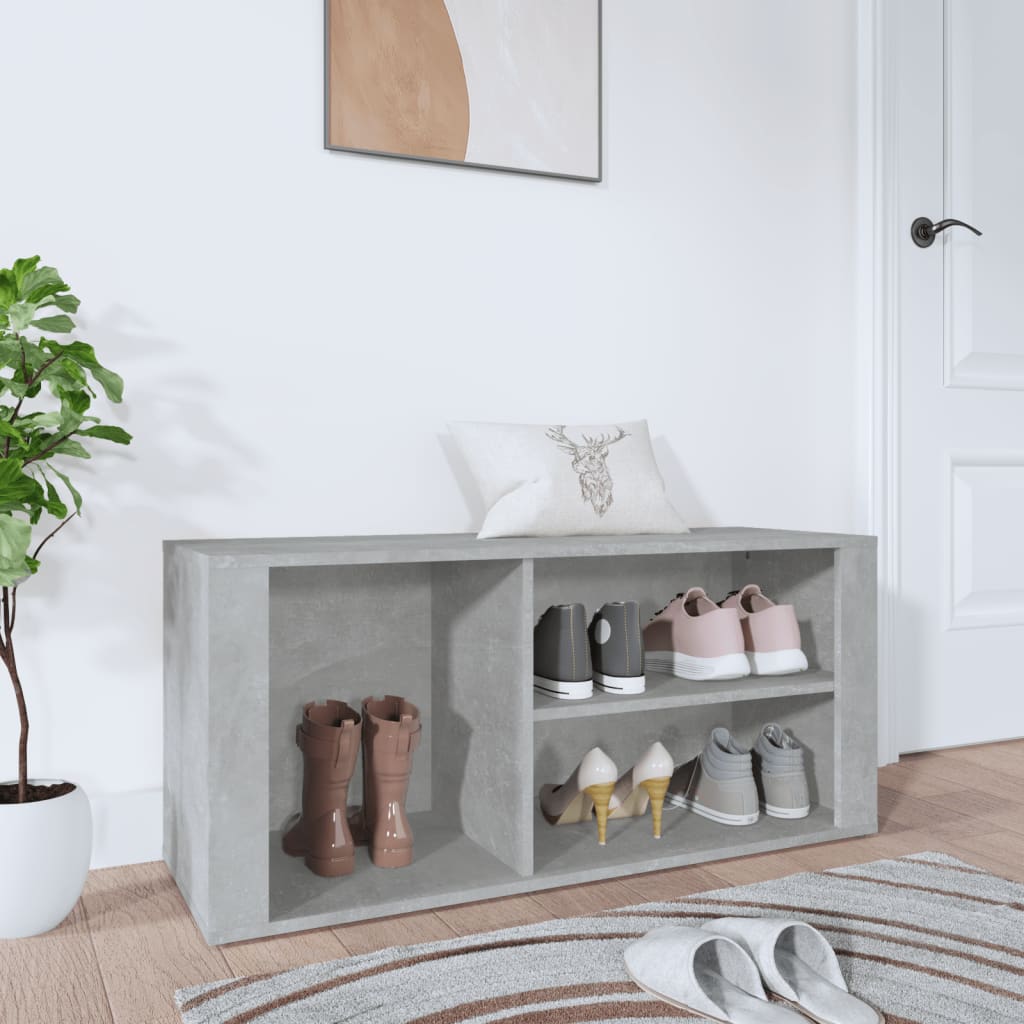 Vidaxx meuble à chaussures 100x35x45 cm bois d'ingénierie gris béton
