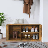 Armoire à chaussures Vidaxl 100x35x45 cm en bois de bois de chêne fumé coloré