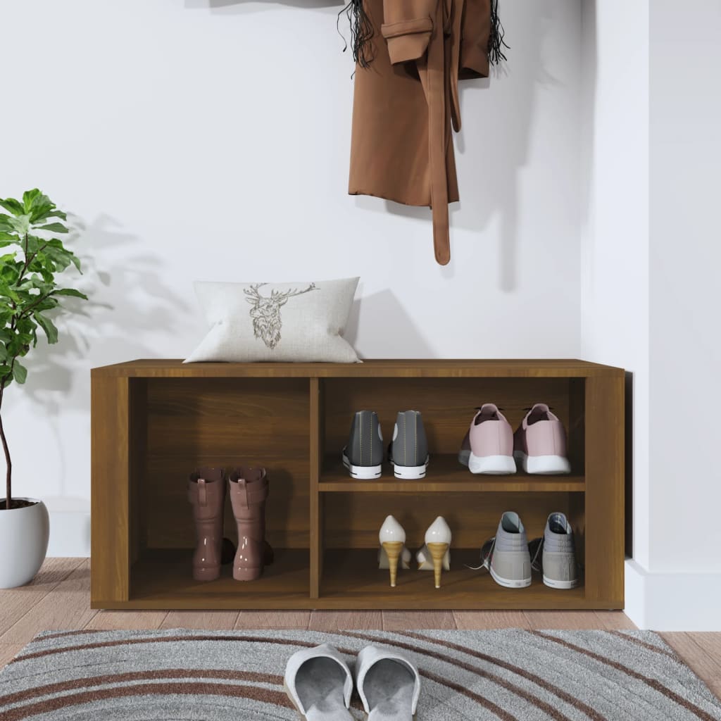 Armoire à chaussures Vidaxl 100x35x45 cm Couleur de chêne brun coupé