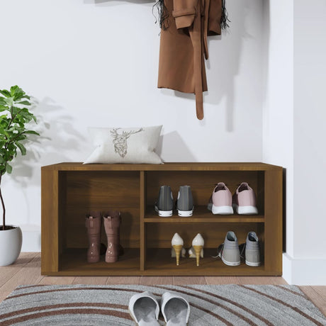 Armoire à chaussures Vidaxl 100x35x45 cm Couleur de chêne brun coupé