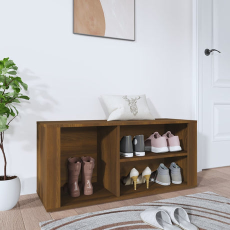 Armoire à chaussures Vidaxl 100x35x45 cm Couleur de chêne brun coupé