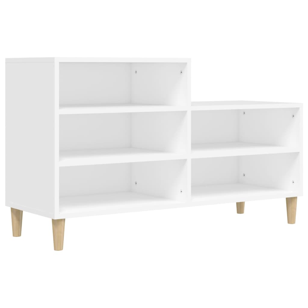 Vidaxl Cabinet da scarpe 102x36x60 cm Bianco in legno