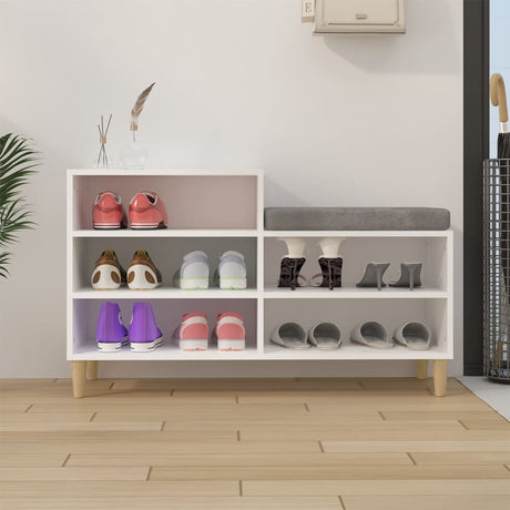 Armoire à chaussures Vidaxl 102x36x60 cm Bois de bois de propriété