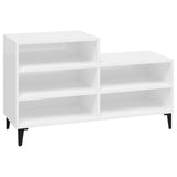 VidaXL Shoe cabinet 102x36x60 cm Processed Wood High Gloss White