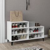 VidaXL Shoe cabinet 102x36x60 cm Processed Wood High Gloss White