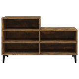 Armoire à chaussures Vidaxl 102x36x60 cm en bois de bois de bois fumé coloré