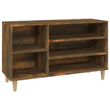 Armoire à chaussures Vidaxl 102x36x60 cm en bois de bois de bois fumé coloré