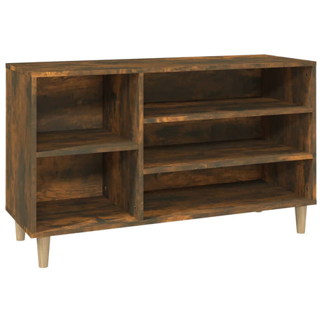 Armoire à chaussures Vidaxl 102x36x60 cm en bois de bois de bois fumé coloré