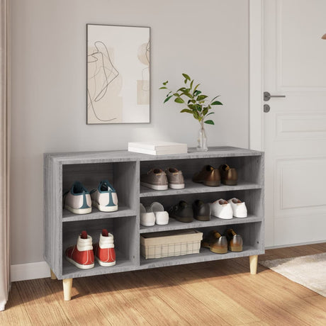Armoire à chaussures Vidaxl 102x36x60 cm en bois de bois de sonoma gris