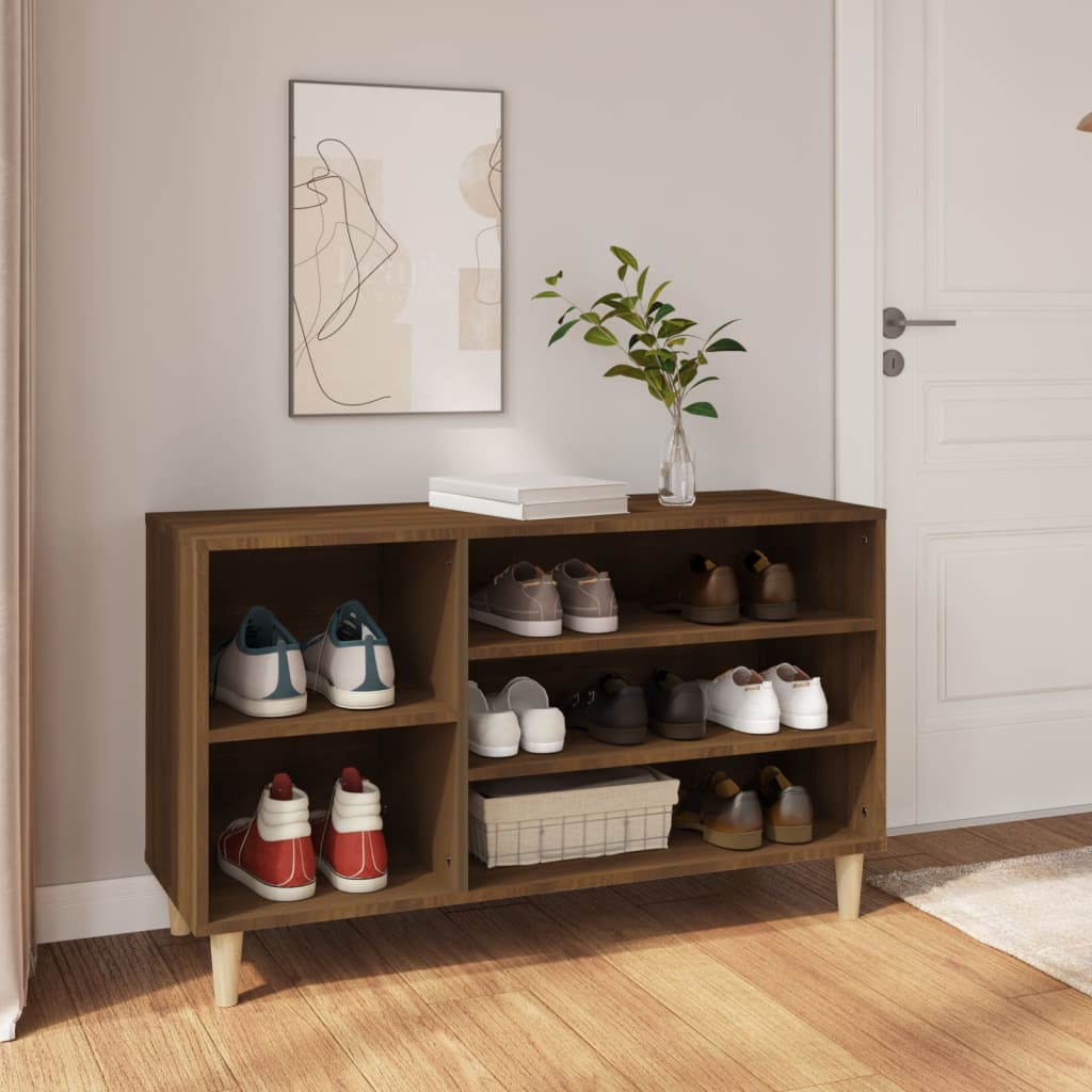 Vidaxx armoire à chaussures 102x36x60 cm bois fini couleur chêne marron