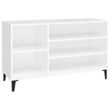 Gabinete de zapatos Vidaxl 102x36x60 cm de madera procesada de alto brillo blanco