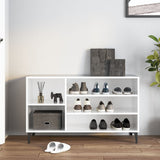Armoire à chaussures Vidaxl 102x36x60 cm en bois de bois haut blanc