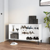 Armoire à chaussures Vidaxl 102x36x60 cm en bois de bois haut blanc