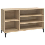 Armoire à chaussures Vidaxl 102x36x60 cm en bois de bois de chêne sonoma coloré