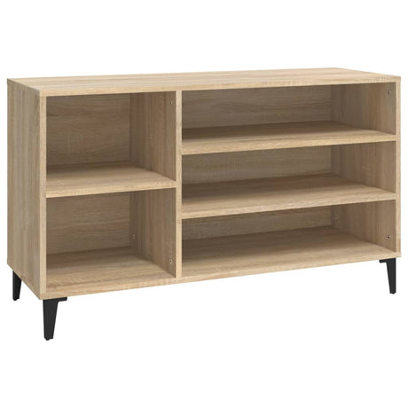 Armoire à chaussures Vidaxl 102x36x60 cm en bois de bois de chêne sonoma coloré