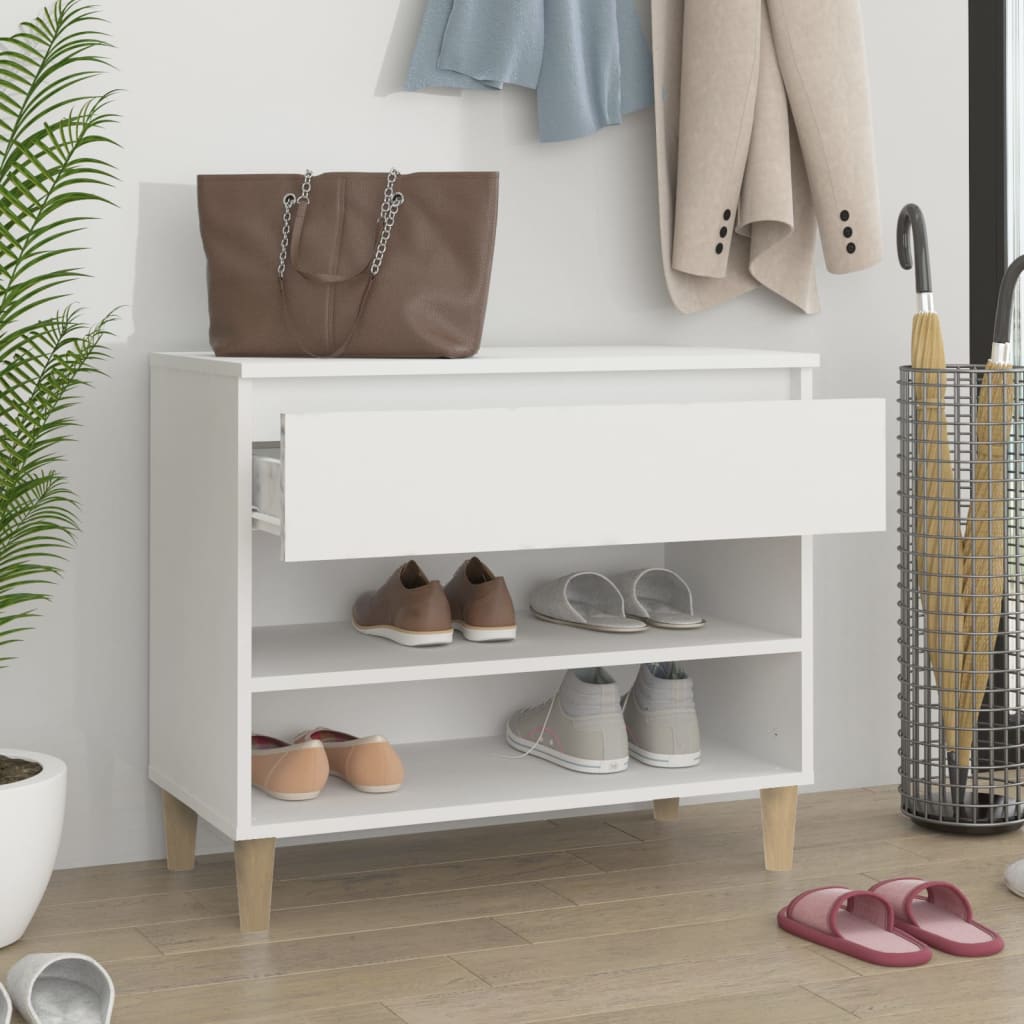 Armoire à chaussures Vidaxl 70x36x60 cm Bois de bois de propriété