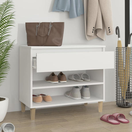Armoire à chaussures Vidaxl 70x36x60 cm Bois de bois de propriété