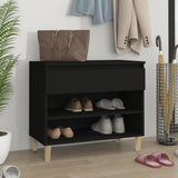 Armoire à chaussures Vidaxl 70x36x60 cm Bois de bois de propriété