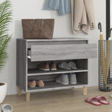 Armoire à chaussures Vidaxl 70x36x60 cm en bois de bois de sonoma gris