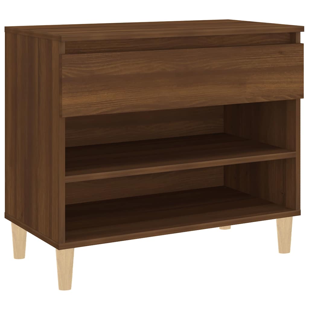 Armoire à chaussures Vidaxl 70x36x60 cm Couleur de chêne marron en bois transformé