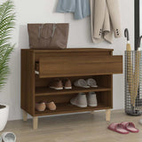 Armoire à chaussures Vidaxl 70x36x60 cm Couleur de chêne marron en bois transformé