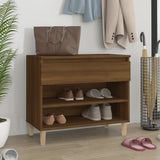 Armoire à chaussures Vidaxl 70x36x60 cm Couleur de chêne marron en bois transformé