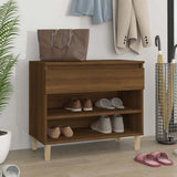 Armoire à chaussures Vidaxl 70x36x60 cm Couleur de chêne marron en bois transformé