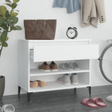 Vidaxl Cabinet da scarpe 70x36x60 cm Bianco in legno