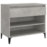 Armoire à chaussures Vidaxl 70x36x60 cm Betongrij en bois transformé