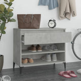 Armoire à chaussures Vidaxl 70x36x60 cm Betongrij en bois transformé