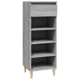 Armoire à chaussures Vidaxl 40x36x105 cm en bois de bois de gris sonoma