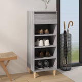 Armoire à chaussures Vidaxl 40x36x105 cm en bois de bois de gris sonoma