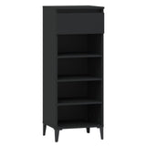 Rack à chaussures Vidaxl 40x36x105 cm Bois de bois noir