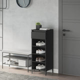 Rack à chaussures Vidaxl 40x36x105 cm Bois de bois noir