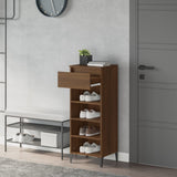 Rack de chaussures Vidaxl 40x36x105 cm Couleur de chêne brun en bois transformé