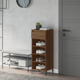Rack de chaussures Vidaxl 40x36x105 cm Couleur de chêne brun en bois transformé