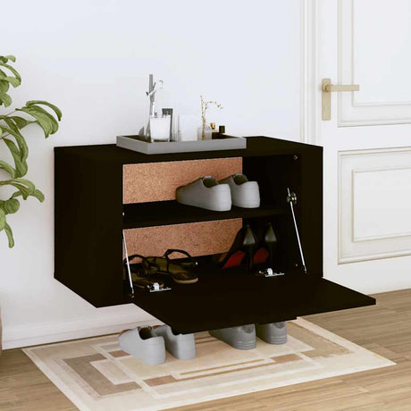 Armoire à chaussures murales vidaxl 70x35x38 cm Bois de bois de propriété