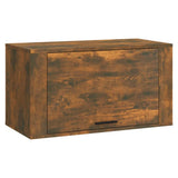 Armoire à chaussures murales vidaxl 70x35x38 cm en pin de pin massif en chêne fumé