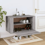 Gabinete de zapatos de pared de Vidaxl 70x35x38 cm sólido sonoma gris