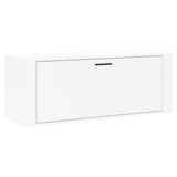 Armoire à chaussures murales vidaxl 100x35x38 cm en bois de bois haute brillant blanc