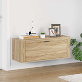 Armoire à chaussures de mur vidaxl 100x35x38 cm en bois de bois de bois de bois de sonoma