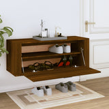 Mur de l'armoire à chaussures Vidaxl - Mouplé 100x35x38cm Browniken en bois transformé 100x35x38cm