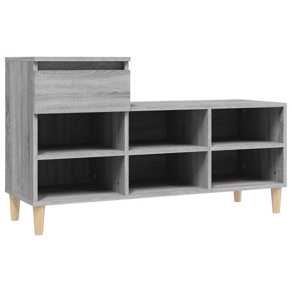 Vidaxl Schong Cabinet 102x36x60 cm Propertéiert Holz Sonoma Grey