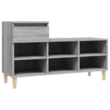 Gabinete de zapatos Vidaxl 102x36x60 cm de madera propiedad Sonoma gris