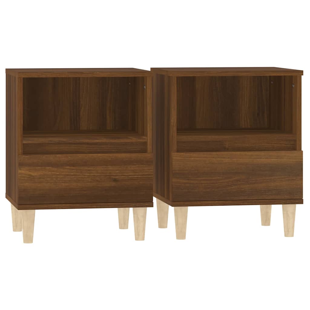Vidaxl nachtkastjes 2 st 40x35x50 cm bruin eikenkleur