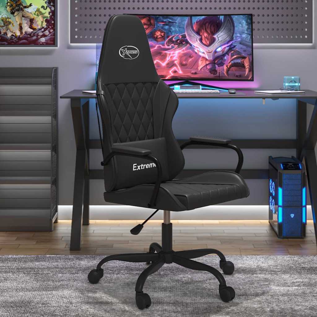 Vidaxl gamestoel kunstleer zwart